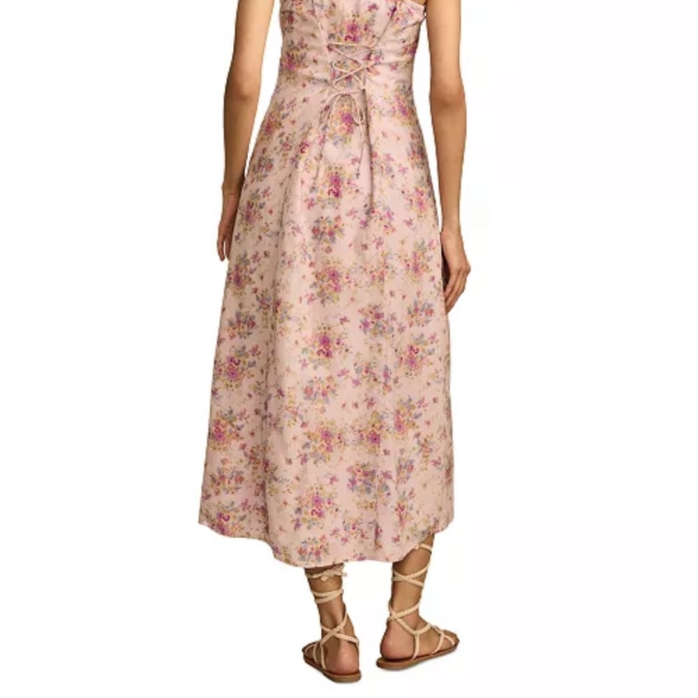 Lucky Brand Pink Floral Midi Dress